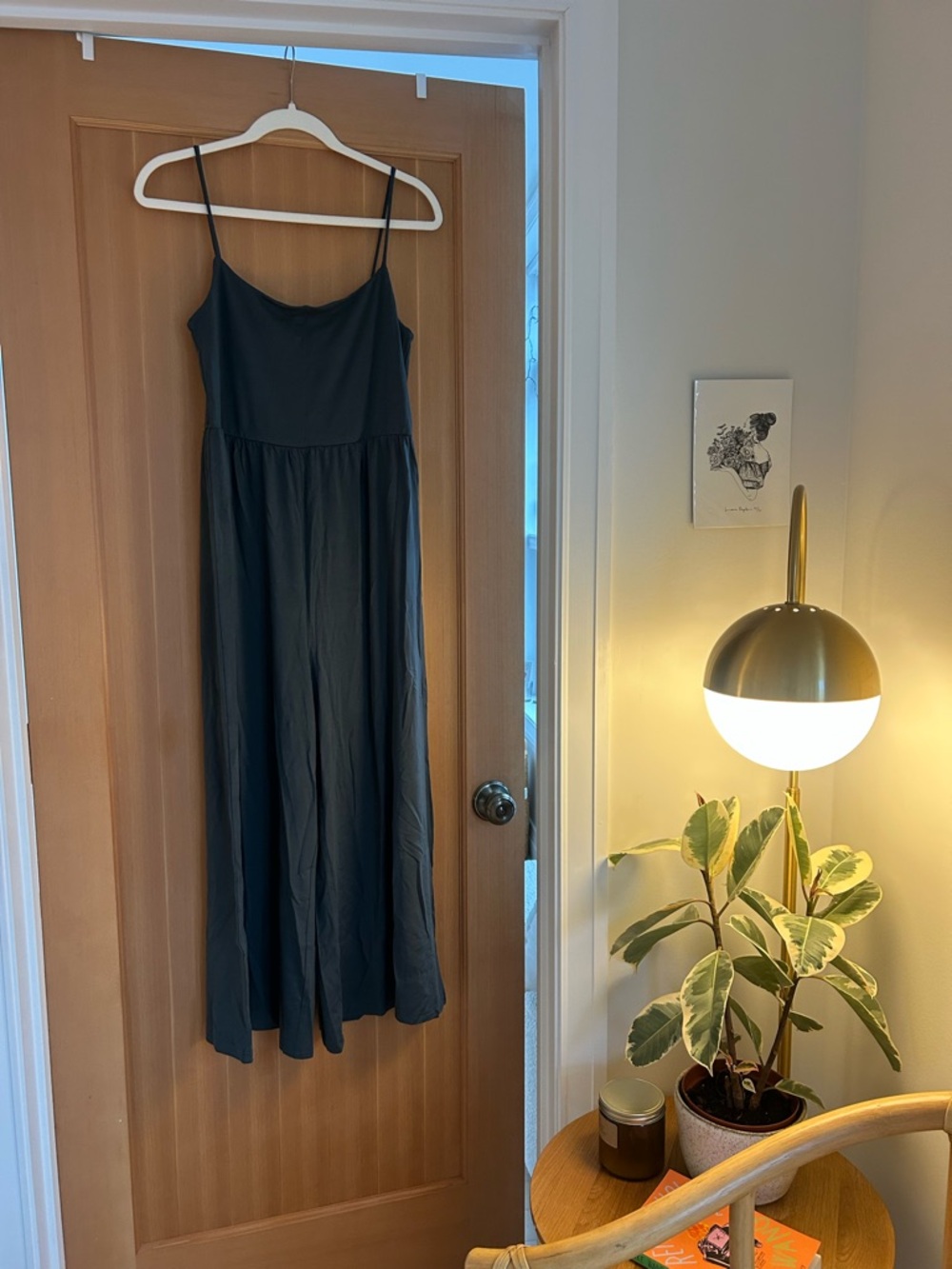 Quince Tencel Jersey Wide Leg Jumpsuit NWT